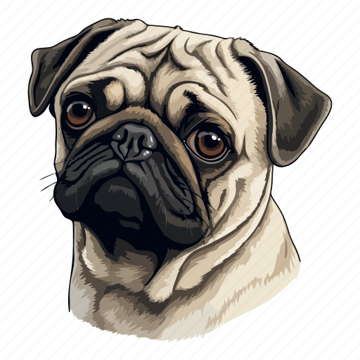 Dog, pet, puppy, animal, breed, pug, cute icon - Download on Iconfinder