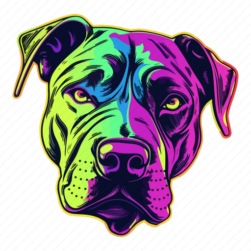 Neon, dog, puppy, disco, party, funky, colourful icon - Download on Iconfinder