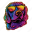 neon, pet, dog, funky, glasses, party, colourful 