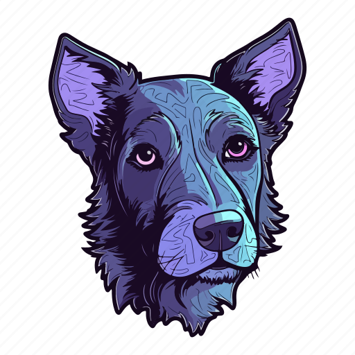 Dog, puppy, nightclub, funky, colourful, motley, neon icon - Download on Iconfinder