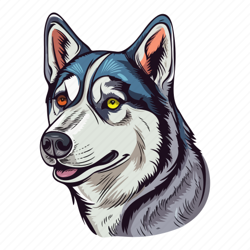 Dog, puppy, motley, breed, husky, laika, siberian icon - Download on Iconfinder