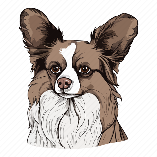 Dog, pet, animal, puppy, breed, papillon, cute icon - Download on Iconfinder