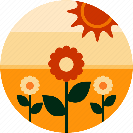 Countryside, farm, flowers, good, plant, sun icon - Download on Iconfinder