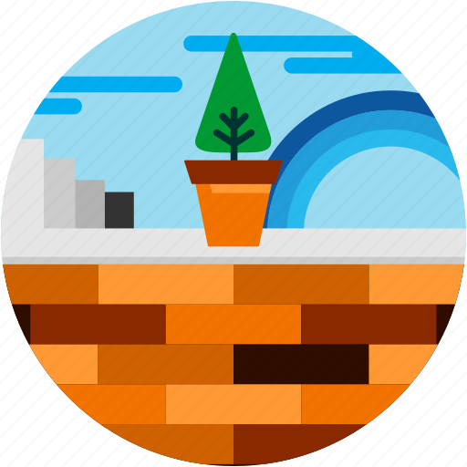 Cloud, good, plant, pot, rainbow, tree, wall icon - Download on Iconfinder
