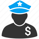 enforcement, finance, financial police, guard, policeman, security, tax officer