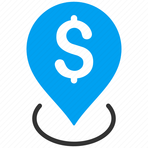 Bank place, finance, location, map pointer, money, placement, position icon - Download on Iconfinder