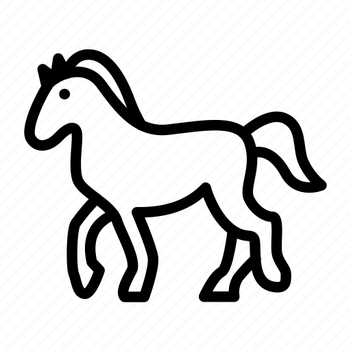 Domestic animal, farm, farm animal, horse icon - Download on Iconfinder