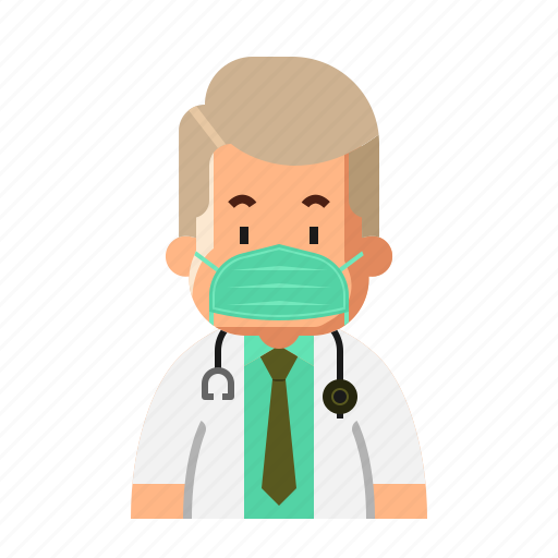 Avatar, doctor, mask, covid, face, fatman, character icon - Download on Iconfinder