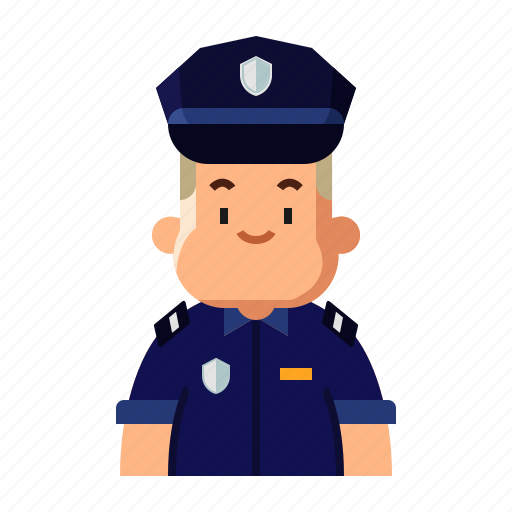 Avatar, police, cop, face, fatman, character icon - Download on Iconfinder