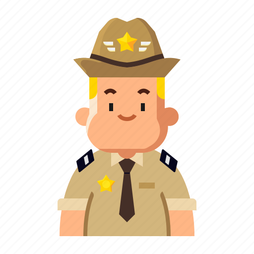 Avatar, sherif, cop, police, face, fatman, character icon - Download on Iconfinder