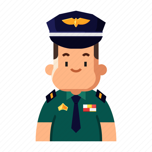 Wingman, pilot, aeroplane, face, fatman, character, user icon - Download on Iconfinder