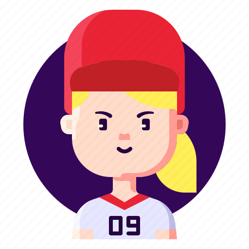 Avatar, baseball, female, player, profession icon - Download on Iconfinder