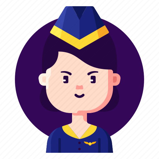 Attendant, avatar, female, flight, profession icon - Download on Iconfinder