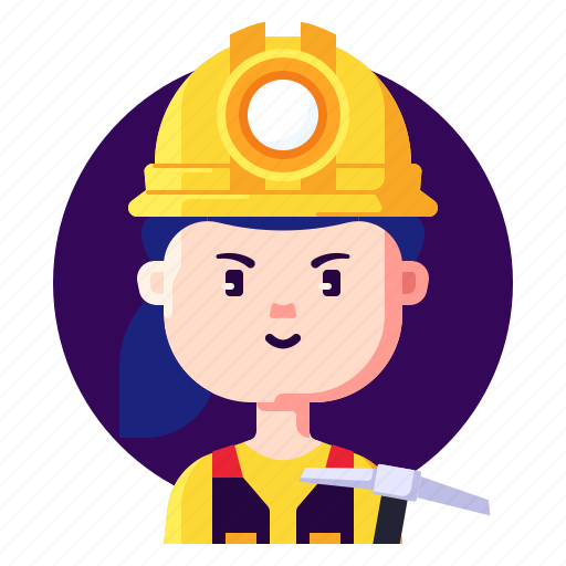 Avatar, female, miner, profession, woman icon - Download on Iconfinder