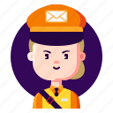 avatar, female, mail, postgirl, profession