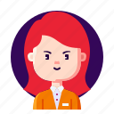 avatar, female, profession, receptionist