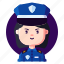 avatar, cop, female, police, profession 