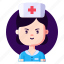 avatar, female, healthcare, nurse, profession 