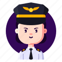 avatar, female, pilot, profession, wingman