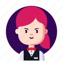 avatar, female, profession, steward, waitress