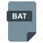 bat, file, format, type 