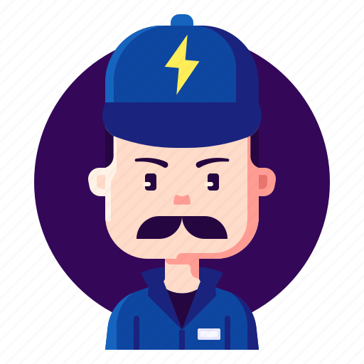 Avatar, electrician, male, profession icon - Download on Iconfinder