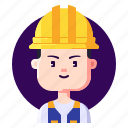 avatar, construction, male, profession, worker