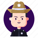 avatar, male, police, profession, sheriff