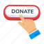 donate button, online donation, give donation, click donation, tap button 
