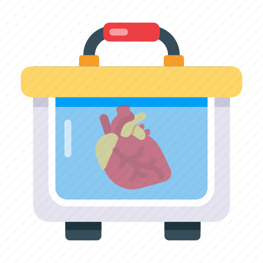 Heart transplant, organ case, heart donation, organ donation, human heart icon - Download on Iconfinder