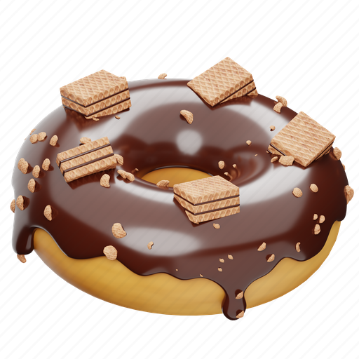 Chocolate, wafer, donut, food, sweet, dessert, bakery icon - Download on Iconfinder