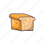 doodle, food, bread, restaurant, bakery, pastry, toast, flour, brown 