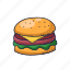 doodle, food, burger, restaurant, cooking, sandwich, beef, grill, bread 