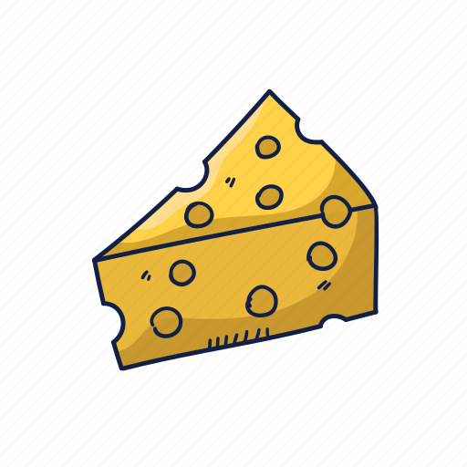 Doodle, food, cheese, cheddar, product, milk, slice icon - Download on Iconfinder