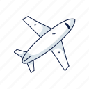 plane, doodle, travel, airport, vacation, transport, tourism, airplane, flight