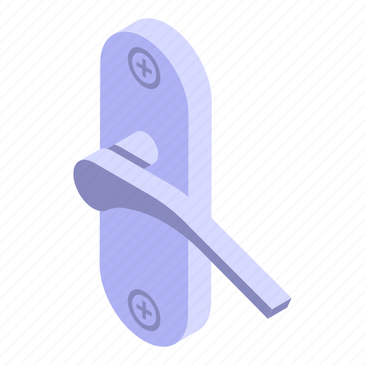 Door, lever, handle, isometric icon - Download on Iconfinder