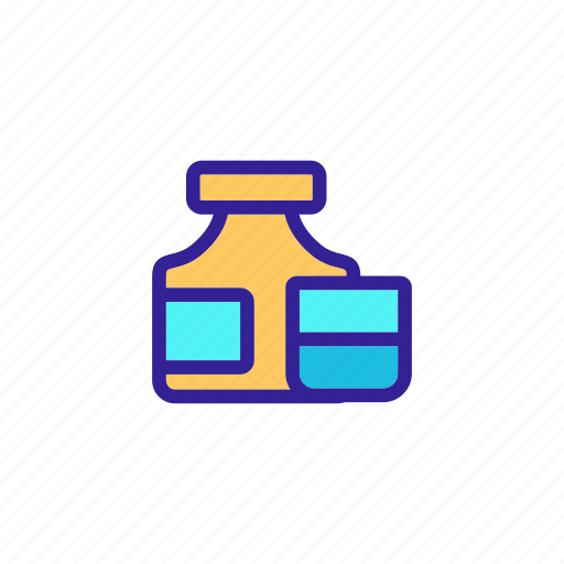 Contour, dosage, glass, linear, medicine, package icon - Download on Iconfinder