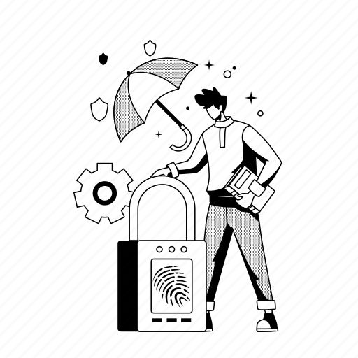 Protection, safe, lock, secure, safety, password illustration - Download on Iconfinder