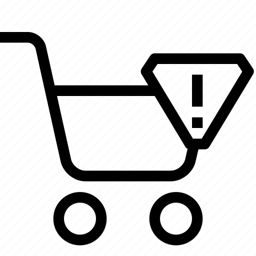 Alert, cart, shopping, strolley, supermarket icon - Download on Iconfinder