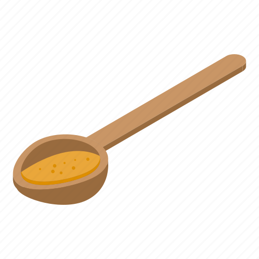 Food, wood, spoon, isometric icon - Download on Iconfinder