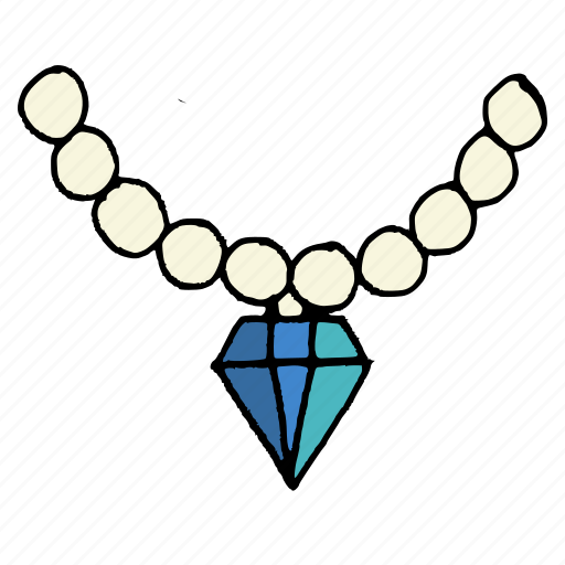 Diamond, jewel, jewellery, necklace, party, pearl, wear icon - Download on Iconfinder