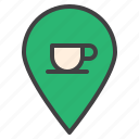 coffee, shop, location, cup