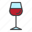 wine, glass, red, drink 