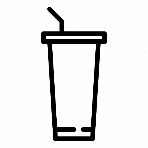 Drink, beverage, glass, cup, soda, soft drink, straw icon - Download on Iconfinder
