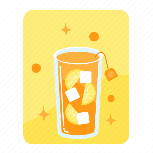 Drink, beverage, restaurant, cafe, lemon tea, tea, cold drink icon - Download on Iconfinder
