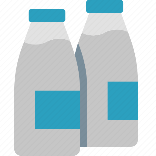 Bottles, glass, milk, buy, dairy, drink, kitchen icon - Download on Iconfinder