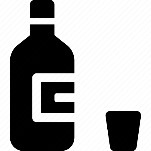 Alcohol, beverage, bottle, glass, liquor, shot, vodka icon - Download on Iconfinder