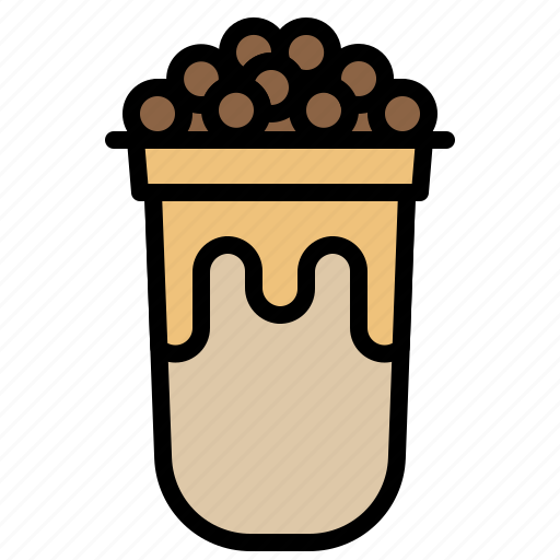 Beverage, boba, bubble tea, drinks, milk, pearl milk tea, tea icon - Download on Iconfinder
