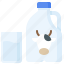 beverage, bottle, drinks, gallon, glass, milk 