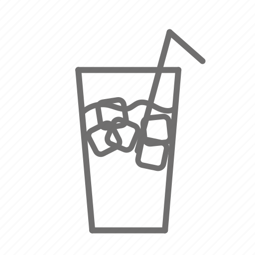 Ice, soda, cola, drink, glass, menu, restaurant icon - Download on Iconfinder